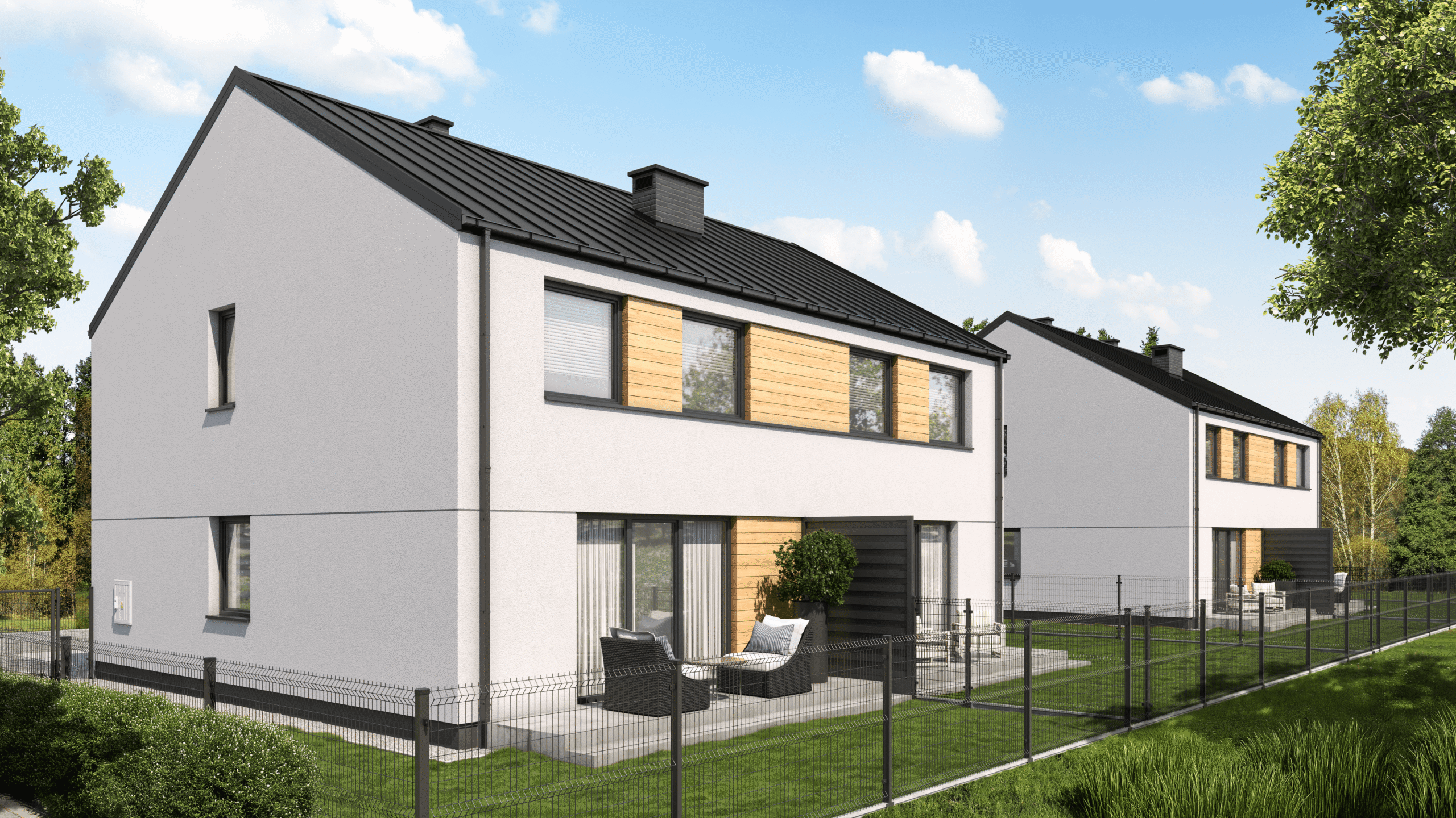 Inwestycja Partyzantów – 4 nowoczesne domy 90,98 m² | Zbytniewski Inwestycje